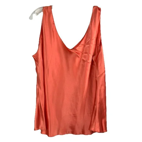 Os Zonda Nellis silk and linen Coral summer 3 piece set tunic tank pants - Picture 5 of 10